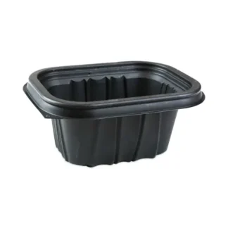 Pactiv Evergreen EarthChoice Entree2Go Takeout Container, 12 oz, Black, Plastic, 600/Carton