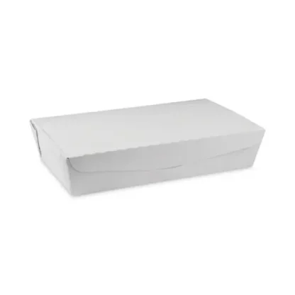 Pactiv Evergreen EarthChoice OneBox Paper Box, 55 oz, White, 100/Carton