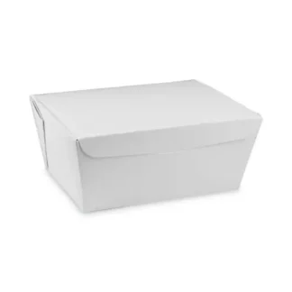 Pactiv Evergreen EarthChoice OneBox Paper Box, 66 oz, White, 160/Carton
