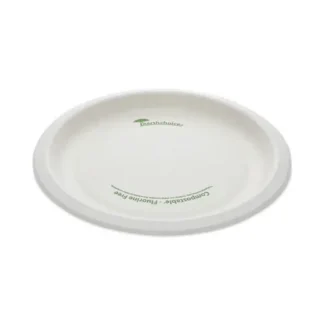 Pactiv Evergreen EarthChoice Pressware Compostable Dinnerware Plate, 9" Diameter, White, 450/Carton