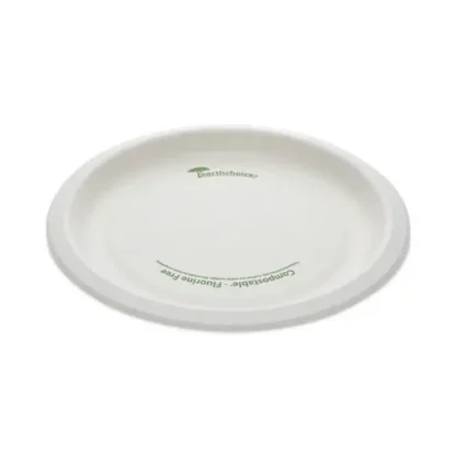 Pactiv Evergreen EarthChoice Pressware Compostable Dinnerware Plate, 9" Diameter, White, 450/Carton
