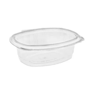 Pactiv Evergreen EarthChoice Recycled PET Hinged Container, 24 oz, Clear, Plastic, 280/Carton