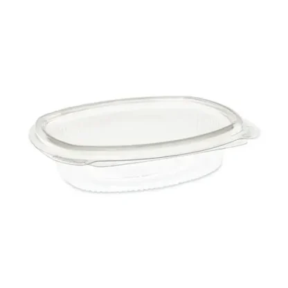 Pactiv Evergreen EarthChoice Recycled PET Hinged Container, 8 oz, Clear, Plastic, 200/Carton