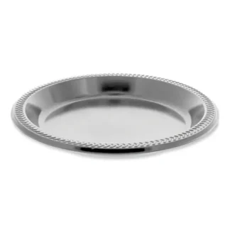 Pactiv Evergreen Meadoware Impact Plastic Dinnerware Plate, 10.25" Diameter, Black, 500/Carton