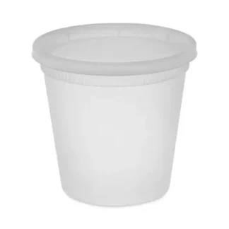 Pactiv Evergreen Newspring DELItainer Microwavable Container, 24 oz, Clear Plastic with Lids, 240/Carton