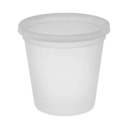 Pactiv Evergreen Newspring DELItainer Microwavable Container, 24 oz, Clear Plastic with Lids, 240/Carton