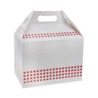 Pactiv Evergreen Paperboard Barn Box with Handle, Basketweave, Paperboard, 150/Carton