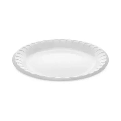 Pactiv Evergreen Placesetter Deluxe Laminated Foam Dinnerware Plate, 8.88" Diameter, White, 500/Carton