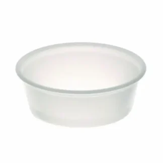 Pactiv Evergreen Plastic Portion Cup, 1.5 oz, Translucent, 125/Sleeve, 20 Sleeves/Carton