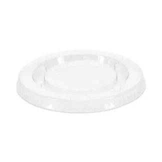 Pactiv Evergreen Plastic Portion Cup Lid, Fits 1.5 oz to 2.5 oz Portion Cups, Clear, 100/Pack, 24 Packs/Carton