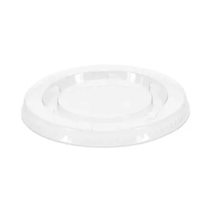 Pactiv Evergreen Plastic Portion Cup Lid, Fits 1.5 oz to 2.5 oz Portion Cups, Clear, 100/Pack, 24 Packs/Carton