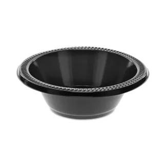 Pactiv Evergreen Prairieware Impact Plastic Dinnerware Bowl, 12 oz, Black, 1,000/Carton