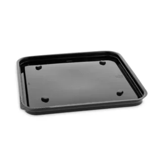 Pactiv Evergreen Recycled Plastic Container, 6 x 6 Brownie Container, Black, Plastic, 195/Carton