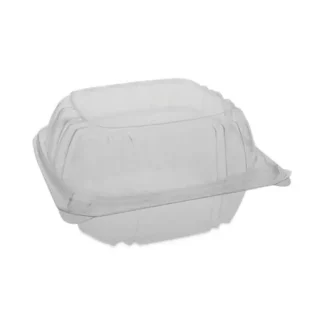 Pactiv Evergreen SENSATION SmartLock Hinged Lid Container, Clear Plastic, 500/Carton