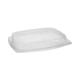 Pactiv Evergreen Showcase Deli Container Lid, Dome Lid for 3-Compartment 48/64 oz Containers, Clear, Plastic, 220/Carton