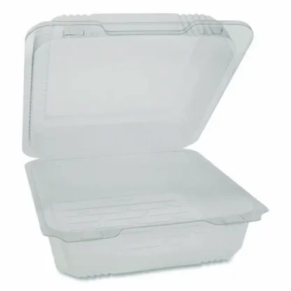 Pactiv Evergreen SmartLock® PET Hinged Lid Bakery Container