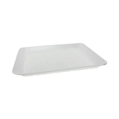 Pactiv Evergreen Supermarket Tray, #1014 Family Pack Tray, 13.88 x 9.88 x 1, White, Foam, 100/Carton