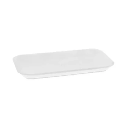 Pactiv Evergreen Supermarket Tray, #17, 8.3 x 4.8 x 0.65, White, Foam, 1,000/Carton
