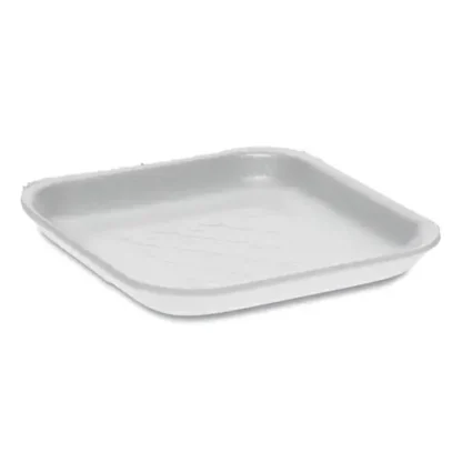 Pactiv Evergreen Supermarket Tray, #1S, 5.1 x 5.1 x 0.65, White, Foam, 1,000/Carton