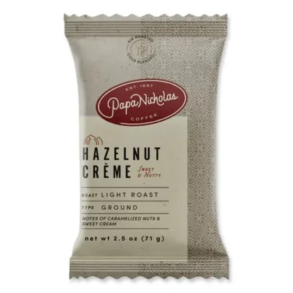 PapaNicholas® Coffee Premium Coffee, Hazelnut Creme, 18/Carton