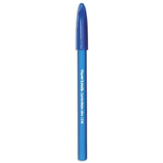 Paper Mate® ComfortMate Ultra Ballpoint Pen, Medium, 1 mm, Blue Ink, Blue Barrel, Dozen
