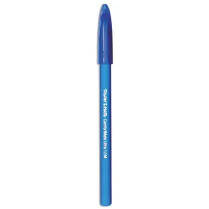 Paper Mate® ComfortMate Ultra Ballpoint Pen, Medium, 1 mm, Blue Ink, Blue Barrel, Dozen