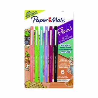 Paper Mate® Flair Scented Felt Tip Porous Point Pen, Medium 0.7 mm, Sunday Brunch Scents, Assorted Colors, 6/Pack