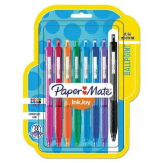 Paper Mate® InkJoy 300 RT Ballpoint Pen, Retractable, Medium 1 mm, Assorted Ink and Barrel Colors, 8/Pack
