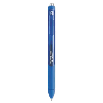 Paper Mate® InkJoy Gel Pen, Retractable, Fine 0.5 mm, Blue Ink, Blue Barrel, Dozen