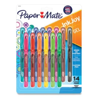 Paper Mate® InkJoy Gel Pen, Stick, Medium 0.7 mm, Assorted Ink and Barrel Colors, 14/Pack