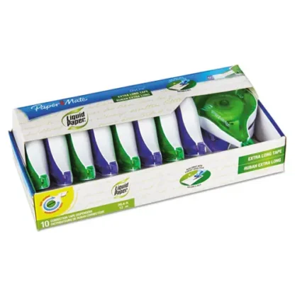 Paper Mate® Liquid Paper® DryLine Correction Tape, Non-Refillable, 10/Pack