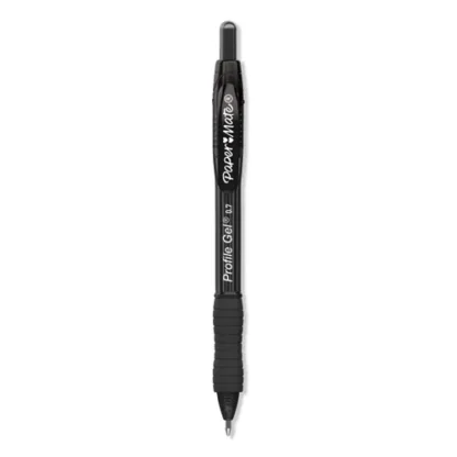 Paper Mate® Profile Gel Pen, Retractable, Medium Point, 0.7 mm, Black Ink, Translucent Black Barrel, 36/Pack