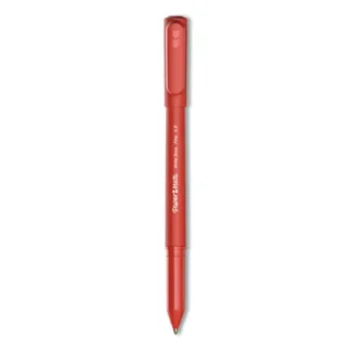 Paper Mate® Write Bros. Ballpoint Pen, Stick, Fine 0.8 mm, Red Ink, Red Barrel, Dozen