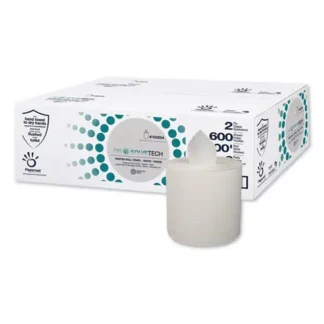 Papernet® DissolveTech Center-Pull Paper Towel, 1-Ply, 600 Sheets/Roll, 6 Rolls/Carton