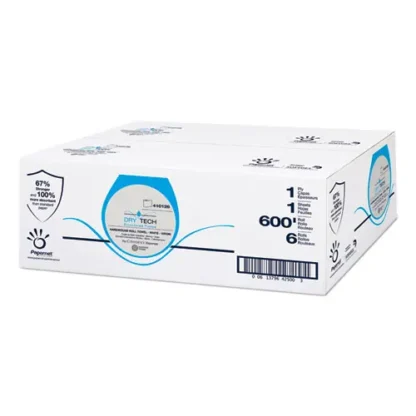 Papernet® Dry Tech Paper Towel, 1-Ply, White, 6 Rolls/Carton