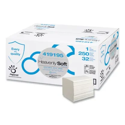 Papernet® Heavenly Soft Special Door Tissue, 1-Ply, White, 250 Sheets/Pack, 32 Packs/Carton
