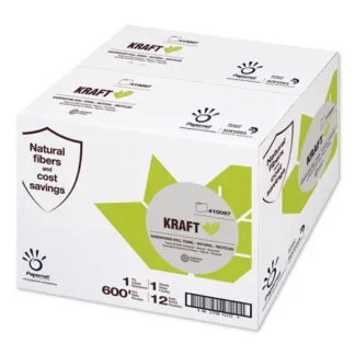 Papernet® Kraft Tech Hardwound Roll Towel, Kraft, 1-Ply, 7.8" x 600 ft, Brown, 12 Rolls/Carton