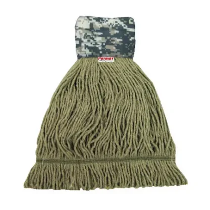 Patriot Loop Head Mop Large Blended 5 inch Headband Green - 12 Pack