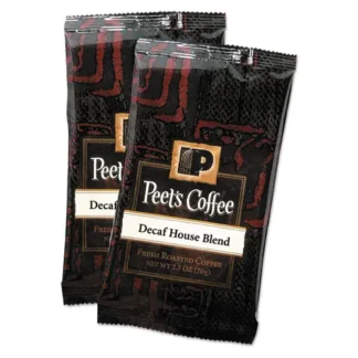 Peet's Coffee & Tea® Coffee Portion Packs, House Blend, Decaf, 2.5 oz Fraction Pack, 18/Box