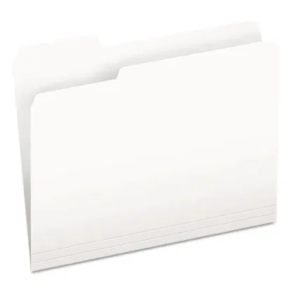 Pendaflex® Colored File Folders, 1/3-Cut Tabs: Assorted, Letter Size, White, 100/Box