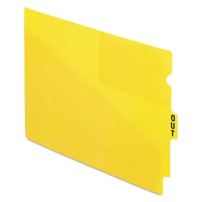 Pendaflex® Colored Poly End Tab "Out" Guides, 1/3-Cut, Center Position, Letter Size, Yellow, 50/Box