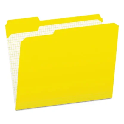 Pendaflex® Double-Ply Reinforced Top Tab Colored File Folders, 1/3-Cut Tabs, Letter Size, Yellow, 100/Box