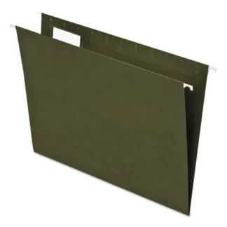 Pendaflex® Earthwise by Pendaflex 100% Recycled Colored Hanging File Folders, Green, Letter Size, 1/5-Cut Tabs, 25/Box