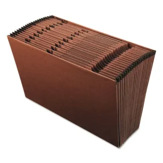 Pendaflex® Earthwise by Pendaflex Recycled Indexed Expanding File, 21 Sections, 1/21-Cut Tabs, Legal Size, Red Fiber