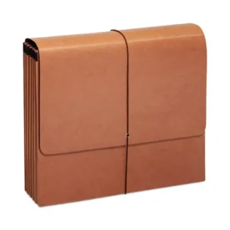 Pendaflex® Earthwise by Pendaflex Reinforced Recycled Expanding Wallet with Elastic Closure, Letter Size, Redrope