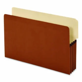 Pendaflex® End Tab File Pocket, 3.5" Expansion, Legal Size, Redrope, 10/Box