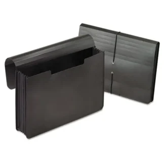 Pendaflex® Expanding Portfolio, Legal Size, Black, 5.25" Expansion, 1 Section, Elastic Cord Closure