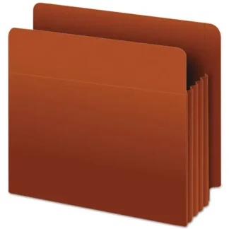 Pendaflex® Heavy-Duty End Tab File Pockets, 3.5" Expansion, Letter Size, Red Fiber, 10/Box