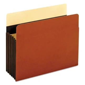 Pendaflex® Heavy-Duty File Pockets, Letter Size, 5.25" Expansion, Redrope, 10/Box