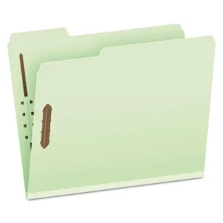 Pendaflex® Heavy-Duty Pressboard Folders with Embossed Fasteners, Letter Size, Green, 25/Box